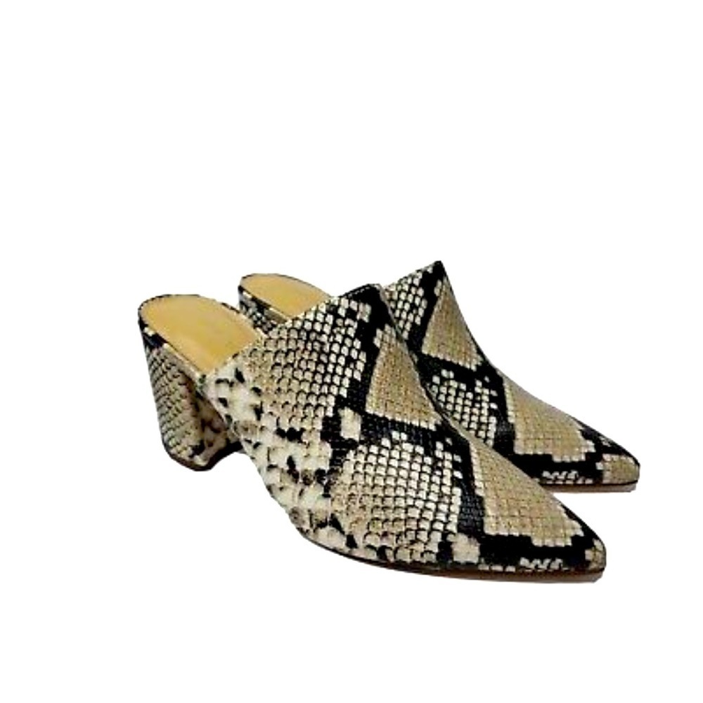 Nine West 7.5 Faux Snake Print Model WNRENNY3. Mules